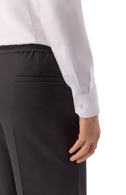 Сорочка из хлопка и лиоцелла BOSS 50556078 Белый  50556078 Фото 5