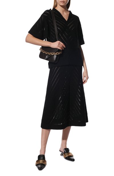 Топ JIL SANDER черного цвета по цене 103500 руб., арт. JSPU754056-WUY25408, фото 2 Топ JIL SANDER, арт. JSPU754056-WUY25408, фото 2