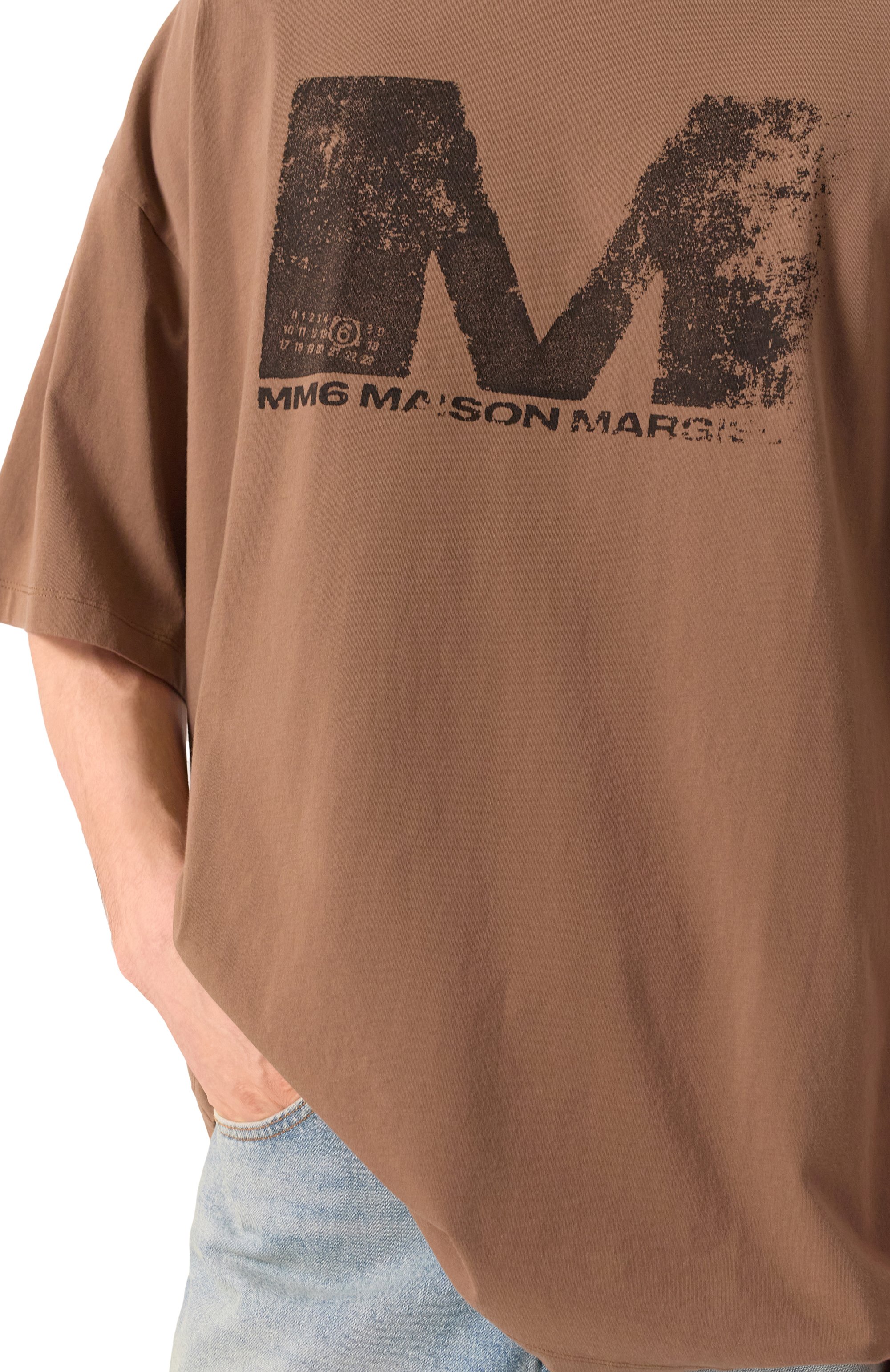 Хлопковая футболка MM6, арт. SH0GC0048/S24312, фото 5