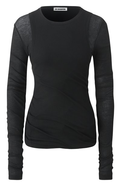 Хлопковый лонгслив JIL SANDER, арт. J02NH0012/J20249, фото 1
