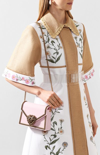 Сумка devotion small DOLCE & GABBANA розового цвета по цене 241500 руб., арт. BB6713/AZ700, фото 2 Сумка devotion small DOLCE & GABBANA, арт. BB6713/AZ700, фото 2