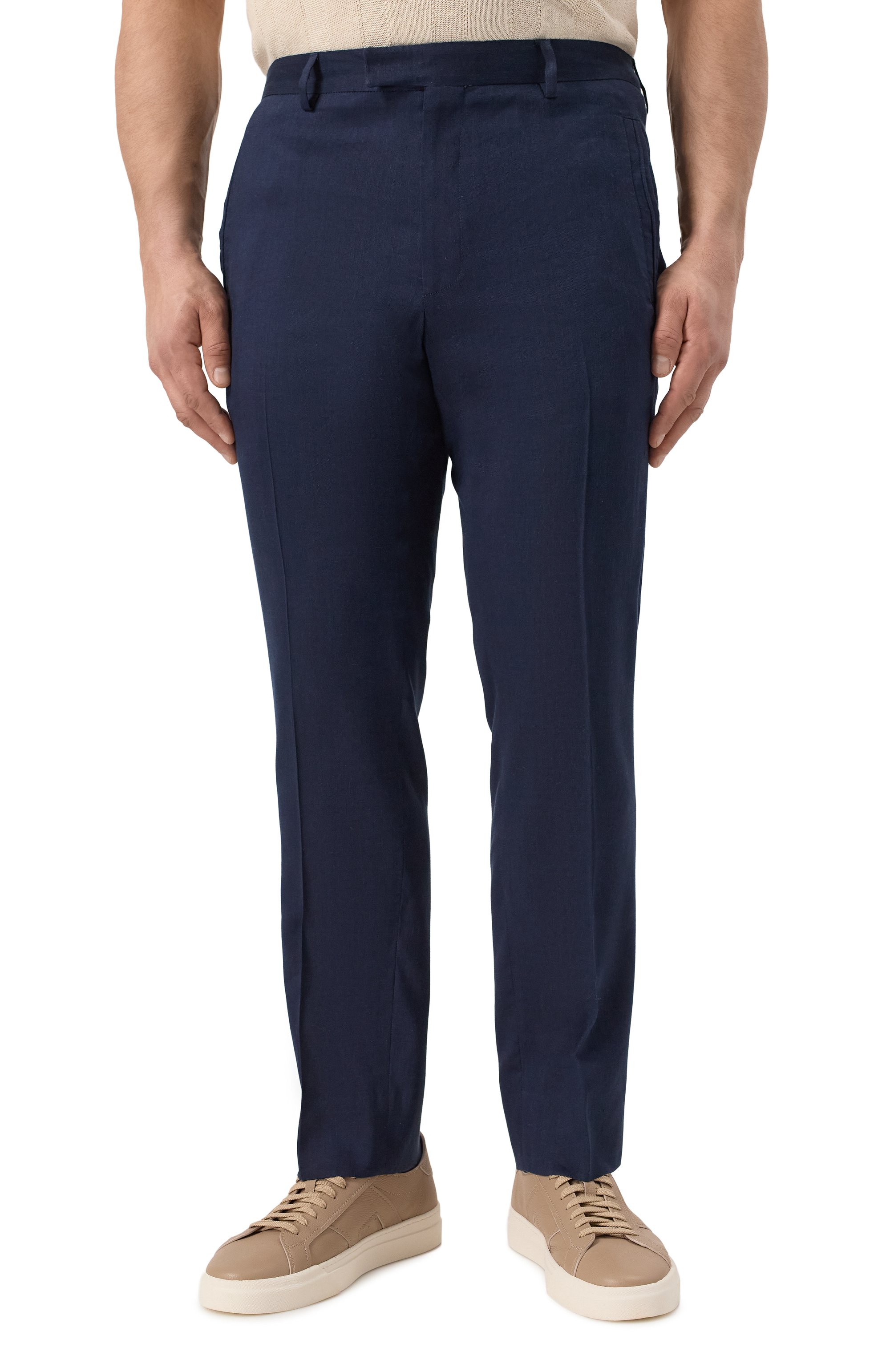 Брюки изо льна и шерсти CORNELIANI, арт. 254513-2518468, фото 3