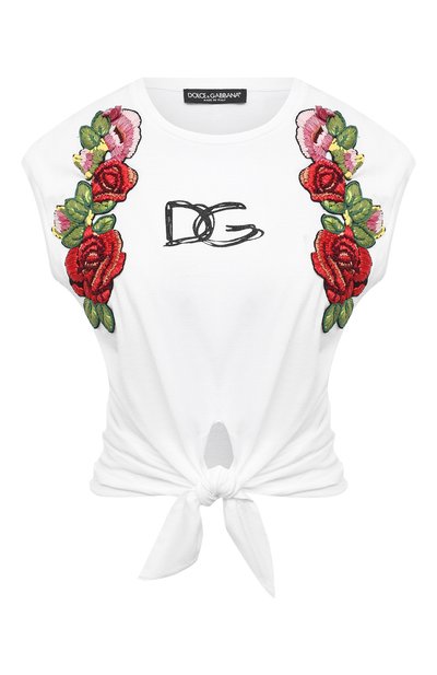 Женская хлопковая футболка DOLCE & GABBANA, арт. F8M30Z/G7XAW