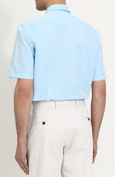 Рубашка из смеси льна и хлопка с короткими рукавами ZILLI, арт. MFP-01201-01084/0002, фото 4