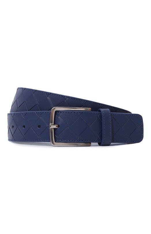 Кожаный ремень Bottega Veneta 609182/VCPQ3 Синий 609182/VCPQ3