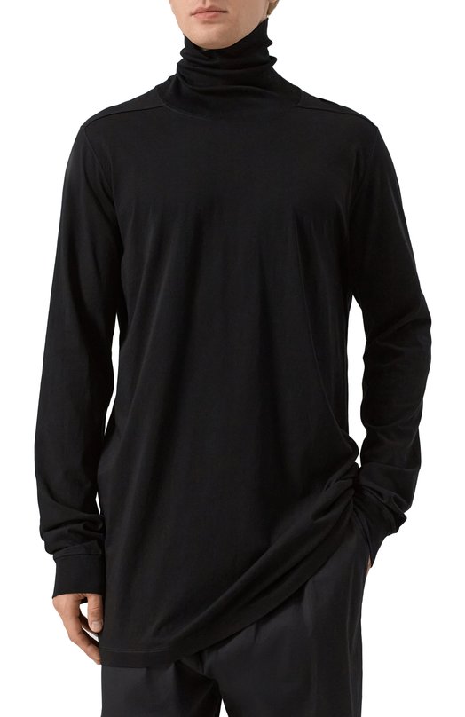 Хлопковая водолазка Rick Owens RU02E1286/JA Чёрный  RU02E1286/JA Фото 3