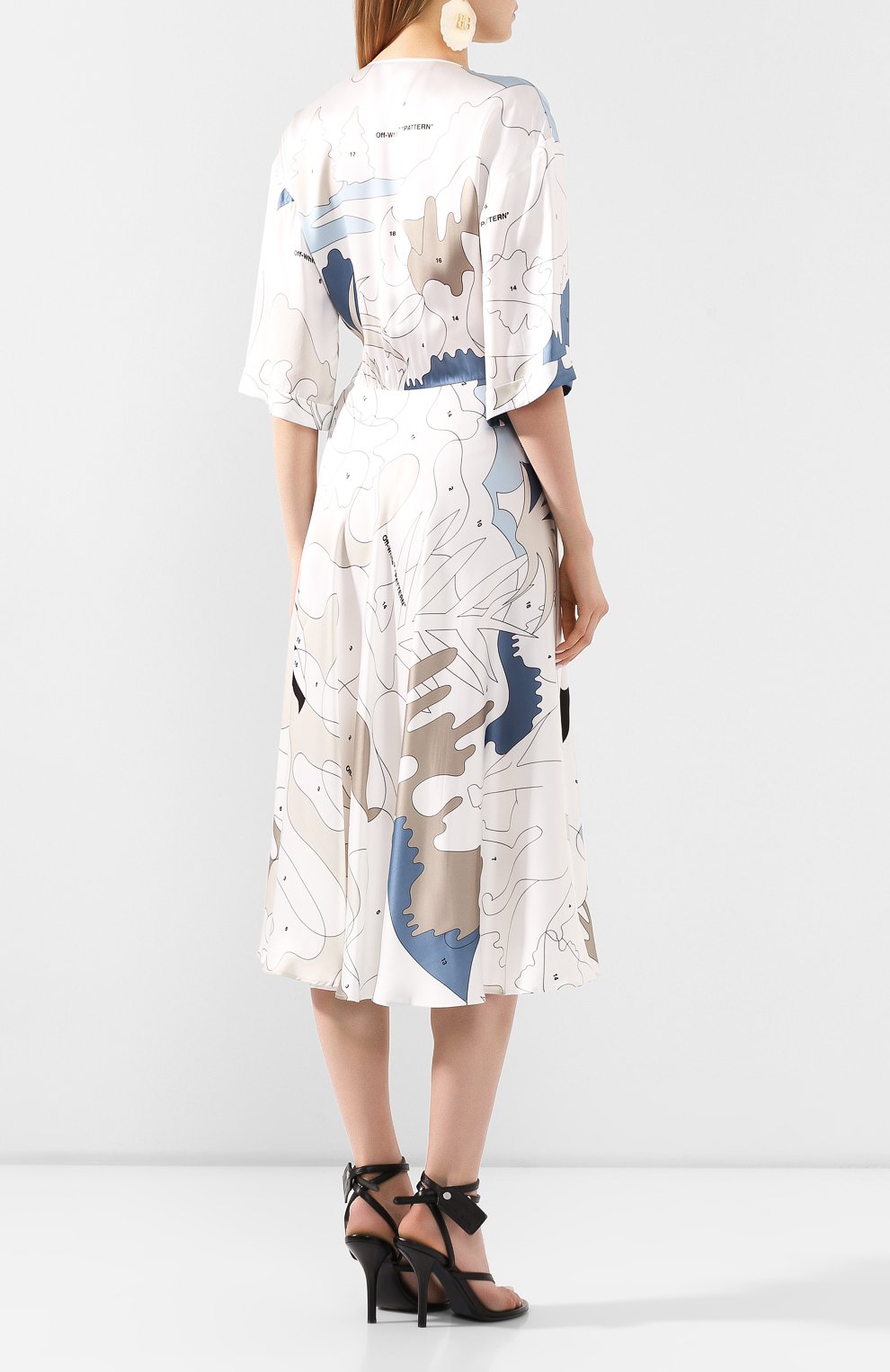 Платье из вискозы OFF-WHITE разноцветного цвета по цене 99500 руб., арт. 0WDB219S20FAB0020106, фото 4 Платье из вискозы OFF-WHITE, арт. 0WDB219S20FAB0020106, фото 4