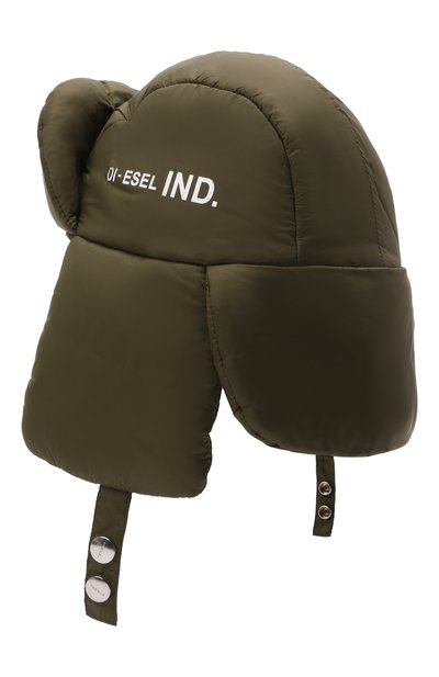 Шапка-ушанка DIESEL зеленого цвета по цене 4725 руб., арт. J00361-KXB9C, фото 2 Шапка-ушанка DIESEL, арт. J00361-KXB9C, фото 2