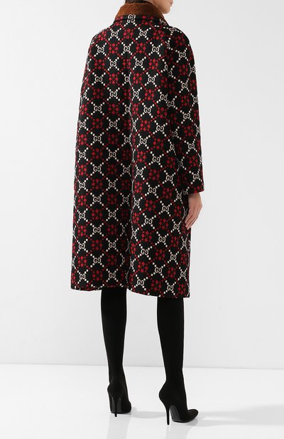 Шерстяное пальто свободного кроя GUCCI, арт. 542933/Z507M, фото 4