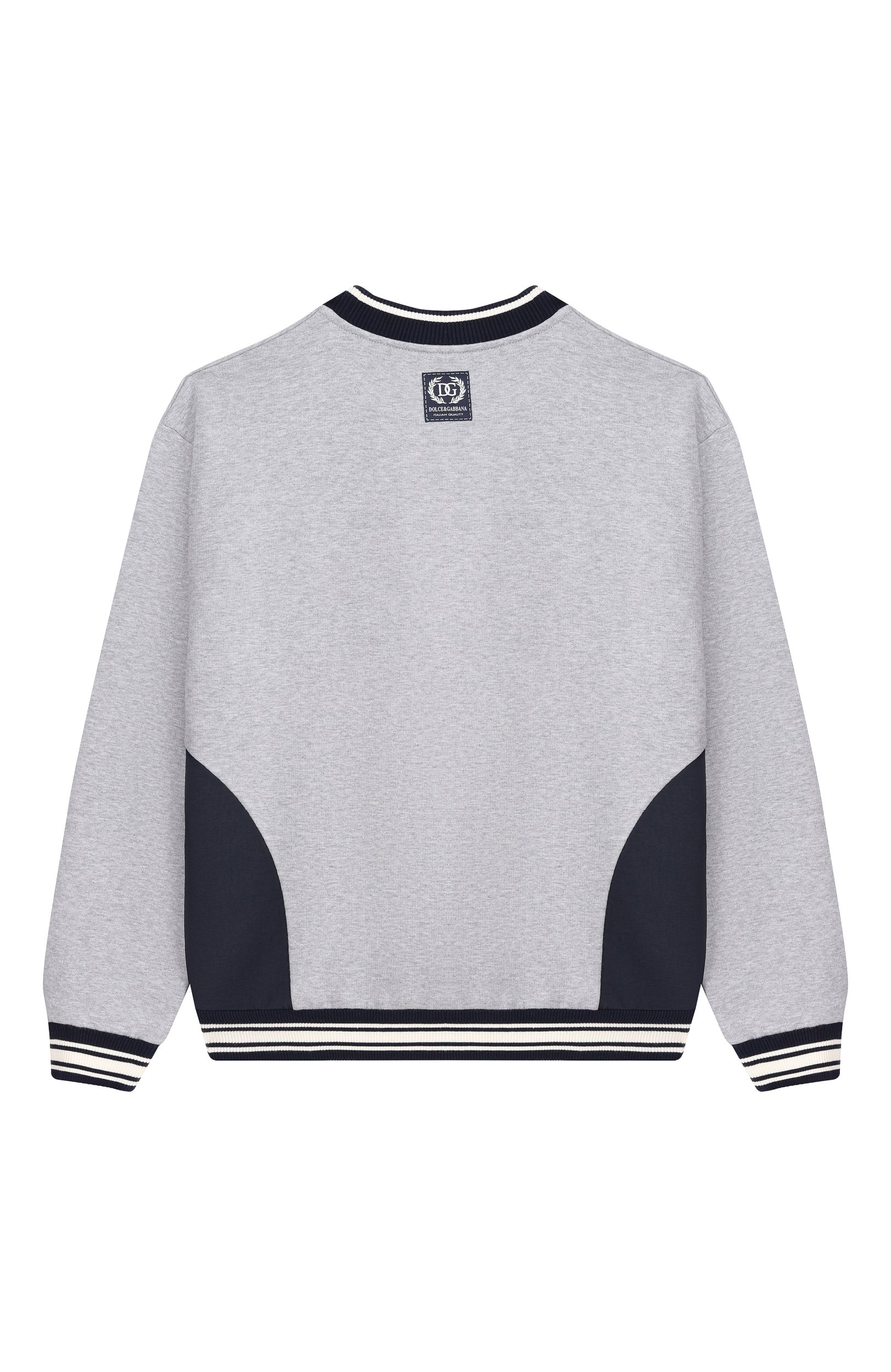 Хлопковый свитшот DOLCE & GABBANA светло-серого цвета по цене 59900 руб., арт. L4JWNU/G7P6H_001, фото 2 Хлопковый свитшот DOLCE & GABBANA, арт. L4JWNU/G7P6H_001, фото 2