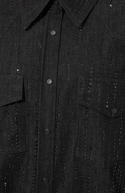 Рубашка из хлопка и вискозы DONDUP темно-серого цвета по цене 129500 руб., арт. DC233/DS0258D GT1W DD W23, фото 5 Рубашка из хлопка и вискозы DONDUP, арт. DC233/DS0258D GT1W DD W23, фото 5