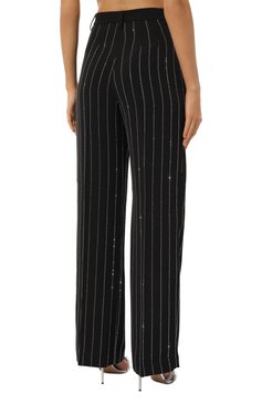 Женские брюки с отделкой стразами FORTE DEI MARMI COUTURE черног�о цвета, арт. 24WF3005 | Фото 4 (Длина (брюки, джинсы): Стандартные; Материал сплава: Проставлено; Материал внешний: Синтетический материал; Драгоценные камни: Проставлено; Женское Кросс-КТ: Брюки-одежда; Силуэт Ж (брюки и джинсы): Прямые; Стили: Гламурный; Кросс-КТ: костюм)