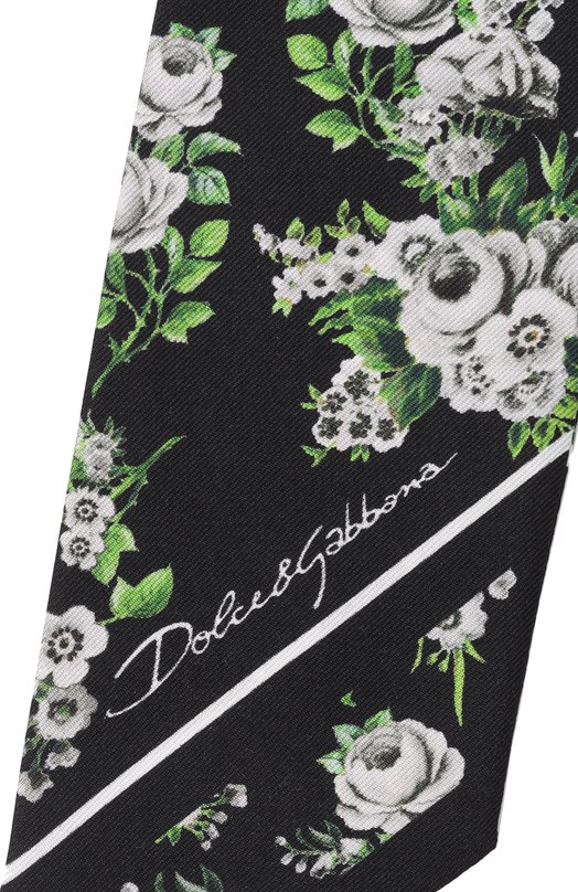 Шелковый шарф-твилли Dolce & Gabbana FS215A/GDDUH Чёрный  FS215A/GDDUH Фото 4