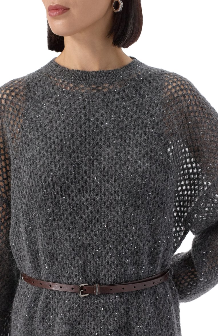 Платье из шерсти и хлопка BRUNELLO CUCINELLI, арт. MPS732A90P, фото 1