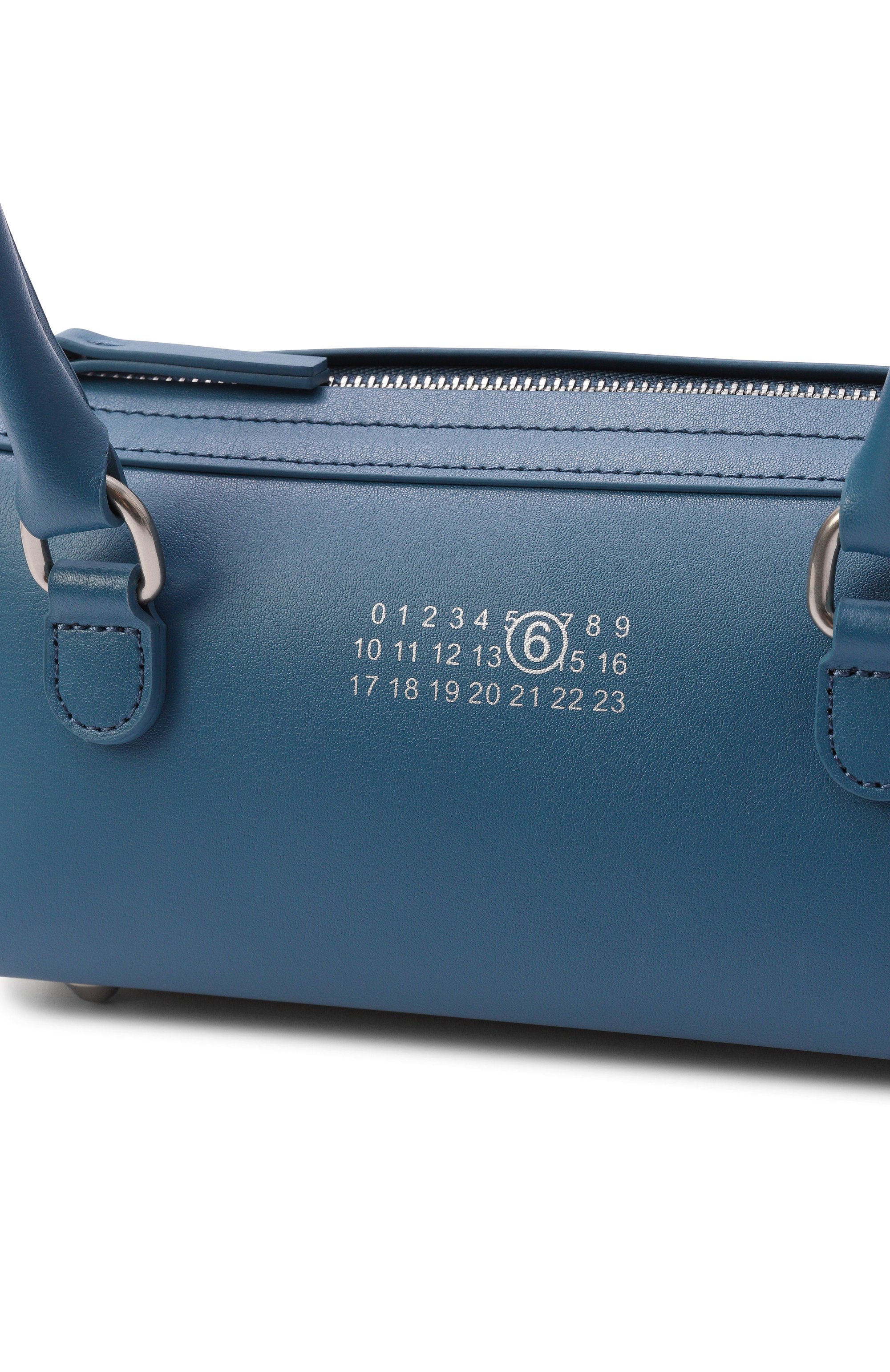 Сумка bauletto mini MM6 тёмно-голубого цвета по цене 43550 руб., арт. SB6ZH0039/P9061_001, фото 6 Сумка bauletto mini MM6, арт. SB6ZH0039/P9061_001, фото 6