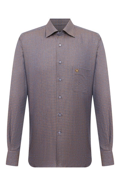 Мужская рубашка из хлопка и льна STEFANO RICCI, арт. MC007077/R2770