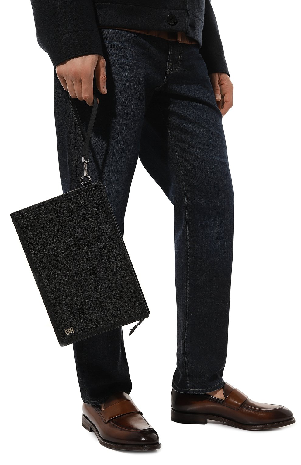 Кожаный клатч BURBERRY, арт. 8062785, фото 2