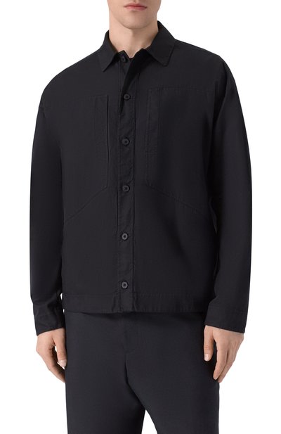 Хлопковая куртка-рубашка TRANSIT черного цвета по цене 44550 руб., арт. CFUTRBU302, фото 3 Хлопковая куртка-рубашка TRANSIT, арт. CFUTRBU302, фото 3