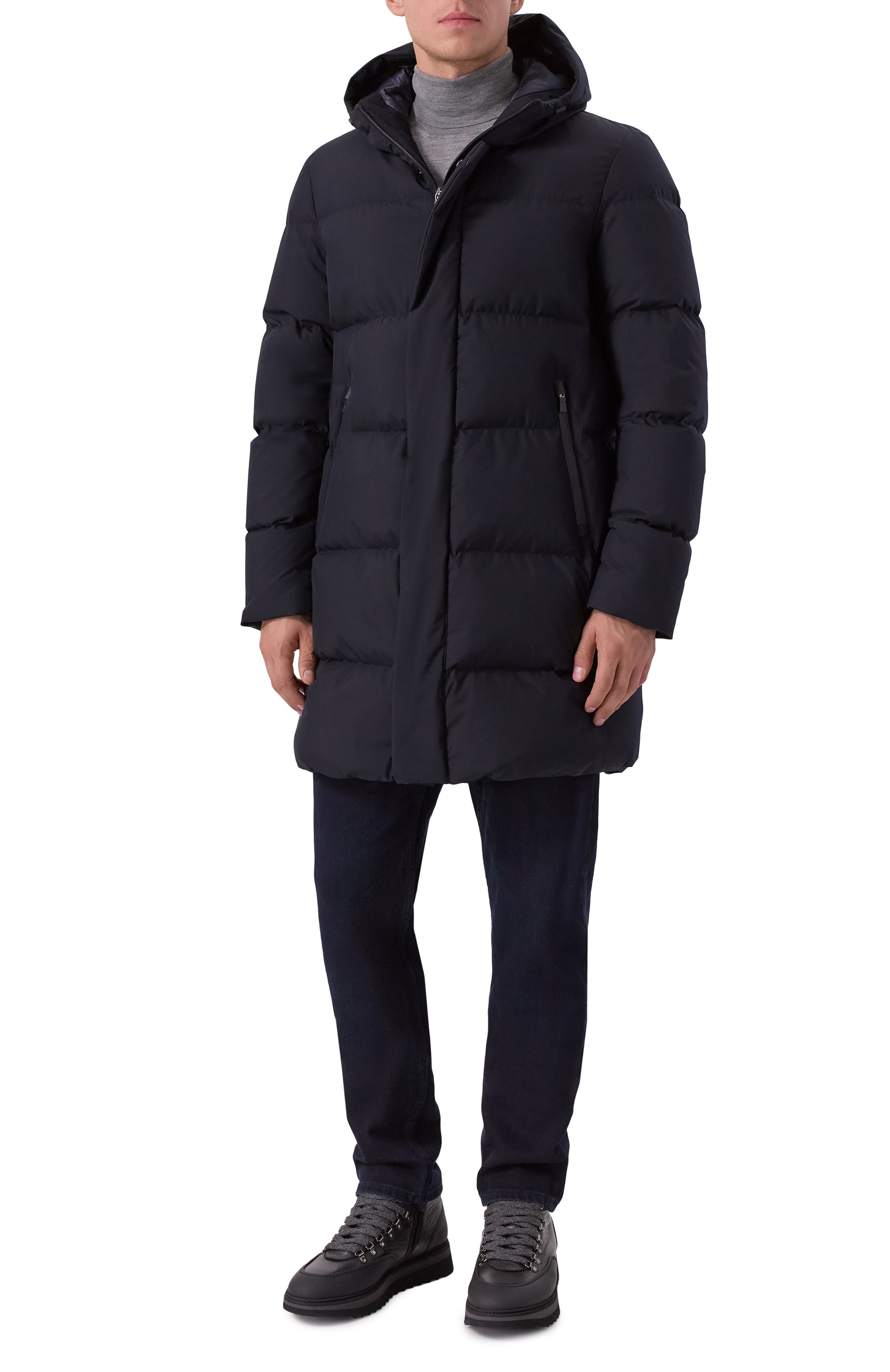 Пуховик HERNO темно-синего цвета по цене 119500 руб., арт. PI00245UL/11106, фото 2 Пуховик HERNO, арт. PI00245UL/11106, фото 2