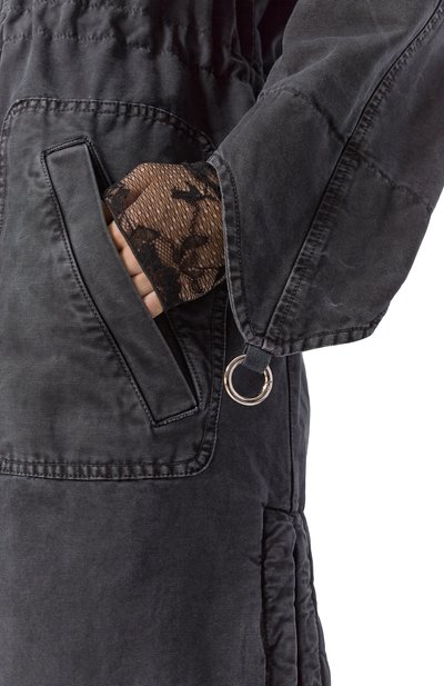 Хлопковая парка BLUMARINE черного цвета по цене 114500 руб., арт. 2J222W_SET, фото 5 Хлопковая парка BLUMARINE, арт. 2J222W_SET, фото 5