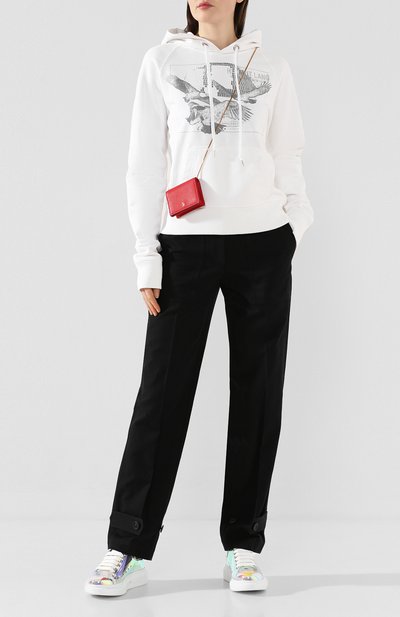 Хлопковое худи HELMUT LANG белого цвета по цене 30800 руб., арт. J09DW507, фото 2 Хлопковое худи HELMUT LANG, арт. J09DW507, фото 2