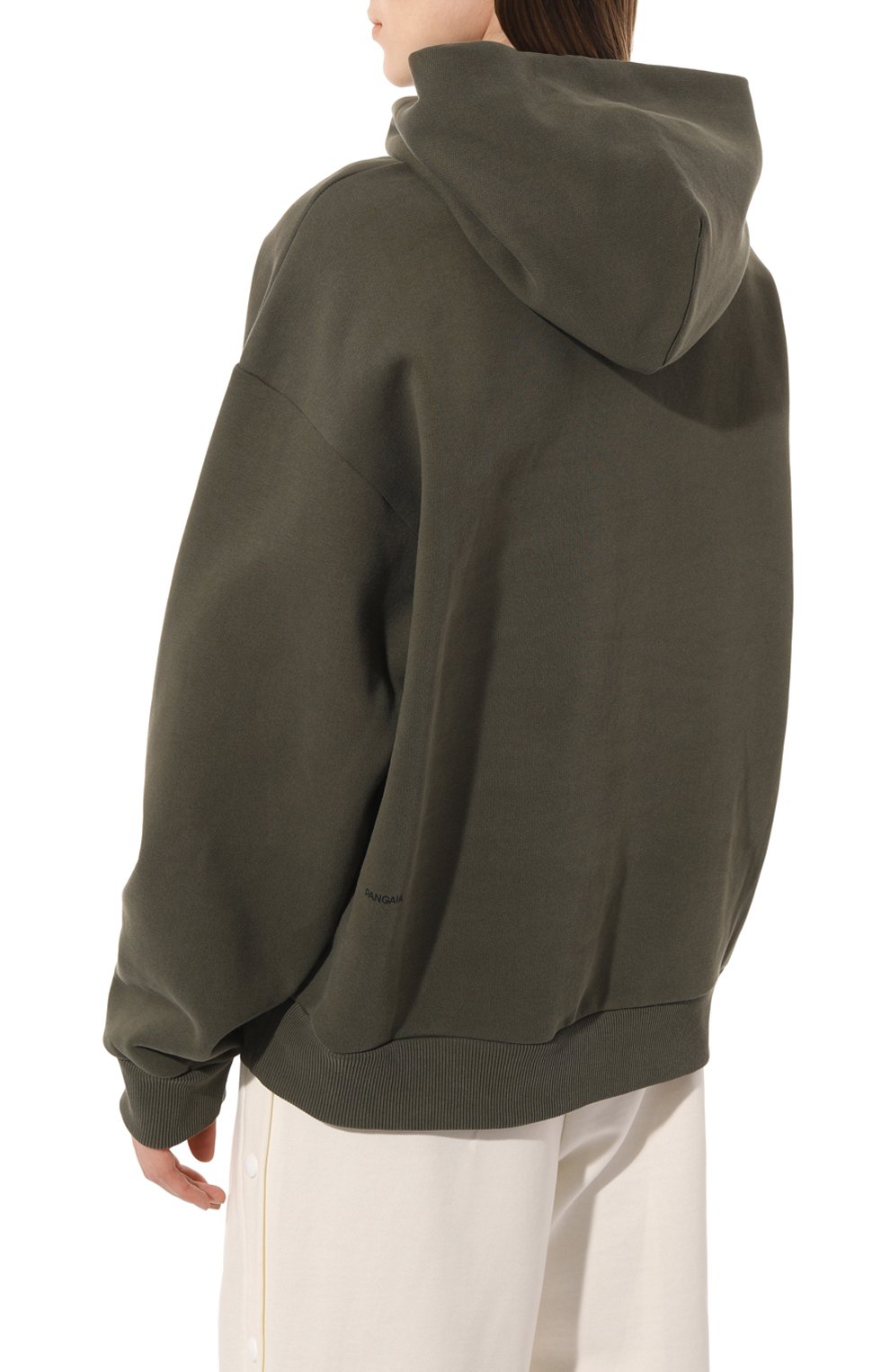 Хлопковое худи PANGAIA темно-зеленого цвета по цене 22950 руб., арт. RECYCLED COTTON HOODIE, фото 4 Хлопковое худи PANGAIA, арт. RECYCLED COTTON HOODIE, фото 4