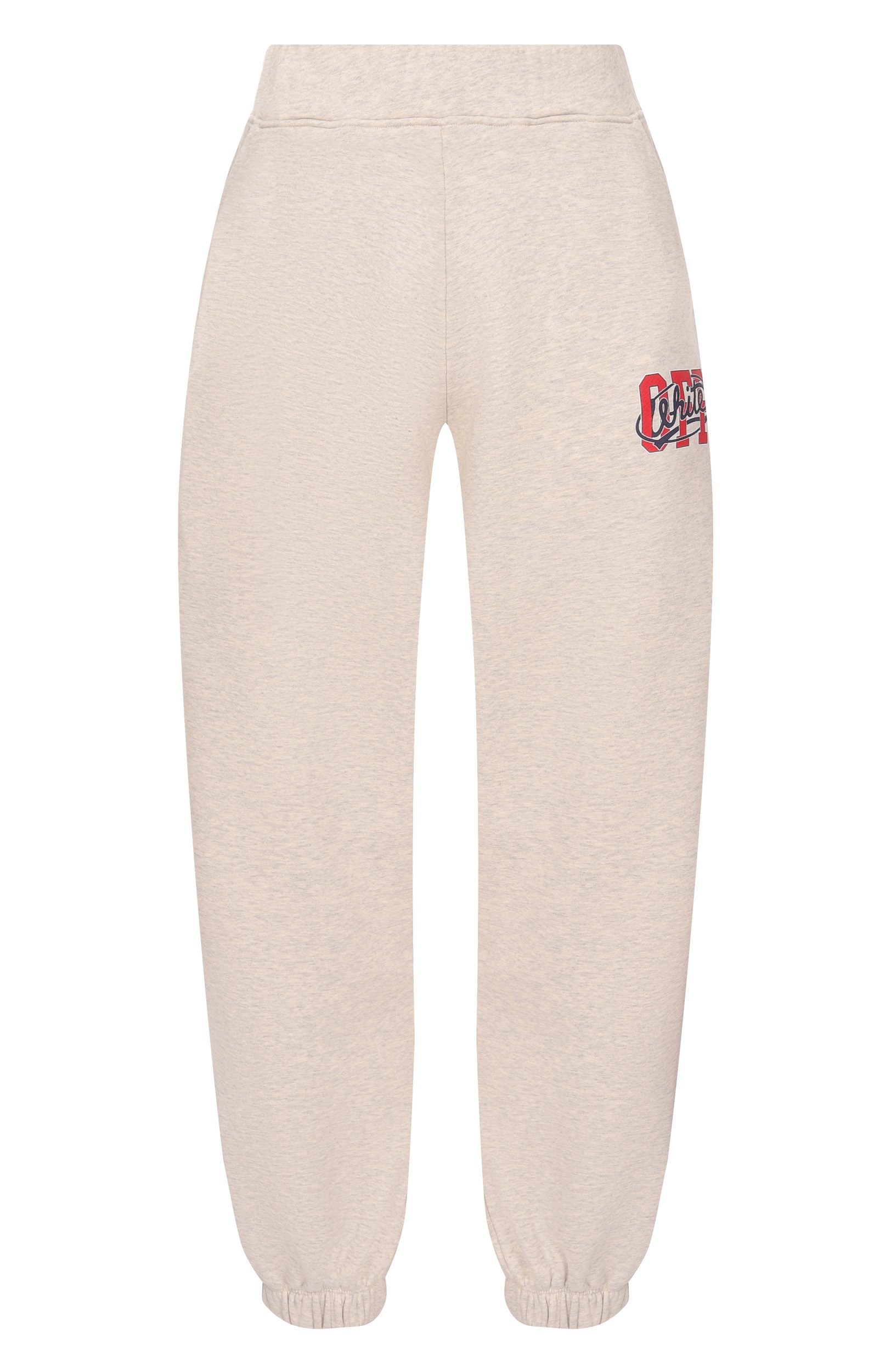 Хлопковые джоггеры OFF-WHITE светло-бежевого цвета по цене 62450 руб., арт. 2FH00495B, фото 1 Хлопковые джоггеры OFF-WHITE, арт. 2FH00495B, фото 1