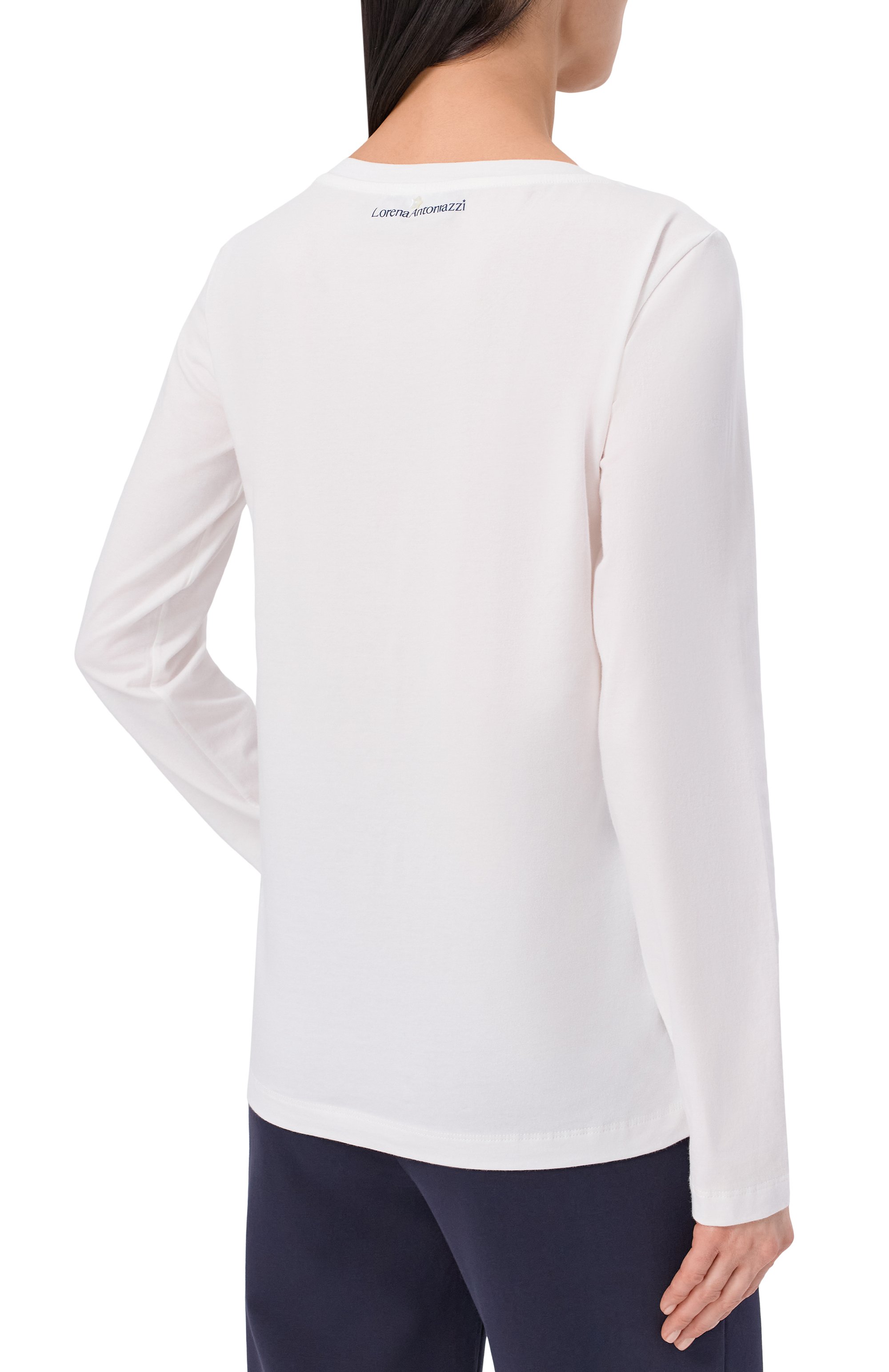 Хлопковый лонгслив LORENA ANTONIAZZI, арт. TS10/9999, фото 4