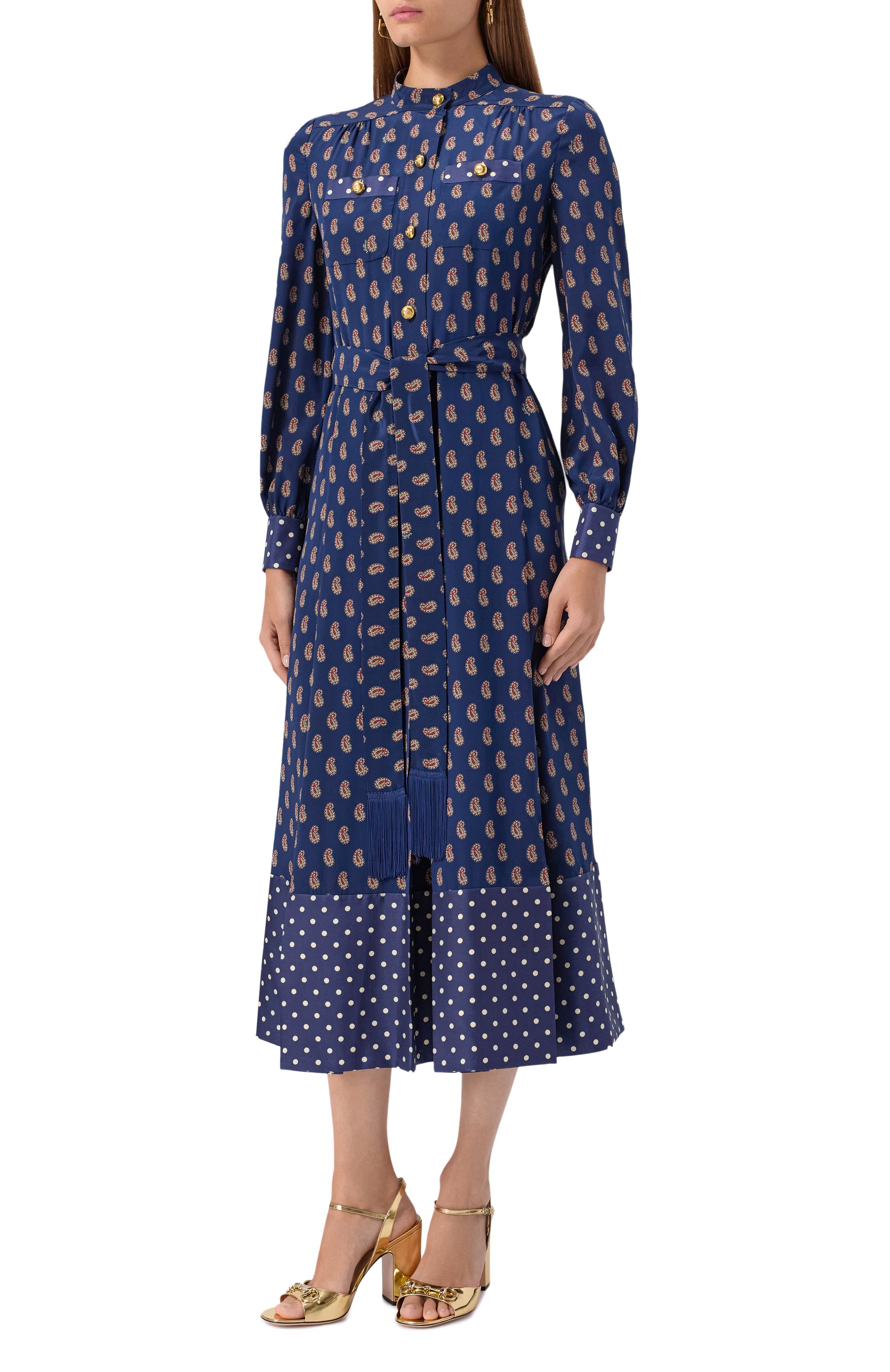 Шелковое платье VALENTINO, арт. 7B3VAFK2/9JA, фото 3