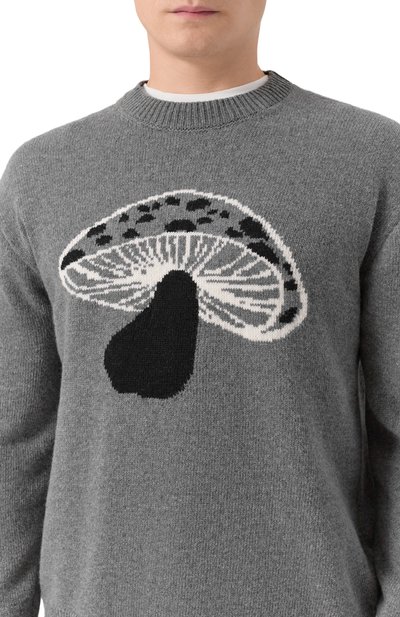 Шерстяной джемпер MSGM серого цвета по цене 34600 руб., арт. 3940MM202/257597, фото 5 Шерстяной джемпер MSGM, арт. 3940MM202/257597, фото 5