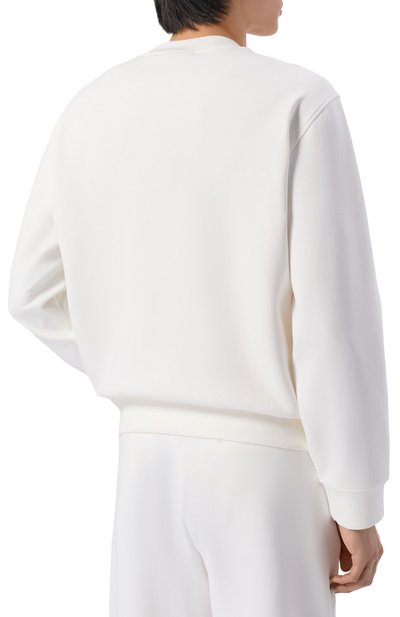 Хлопковый свитшот EMPORIO ARMANI белого цвета по цене 26100 руб., арт. EM004540/AF10013, фото 4 Хлопковый свитшот EMPORIO ARMANI, арт. EM004540/AF10013, фото 4