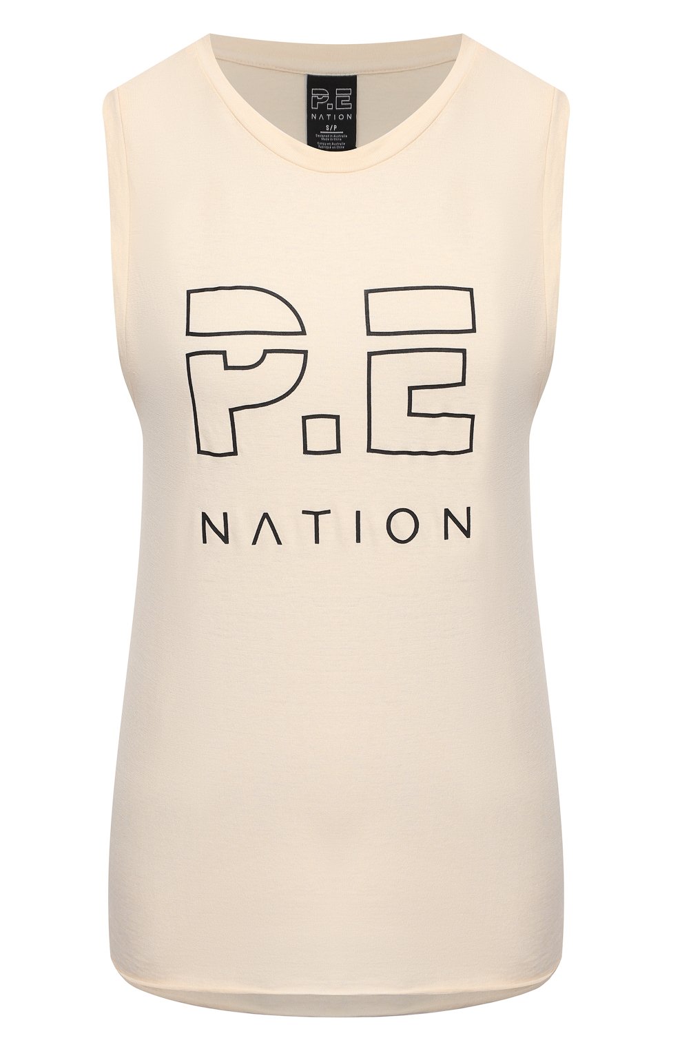 Хлопковая майка P.E. NATION бежевого цвета по цене 9950 руб., арт. 20PE4W036, фото 1 Хлопковая майка P.E. NATION, арт. 20PE4W036, фото 1