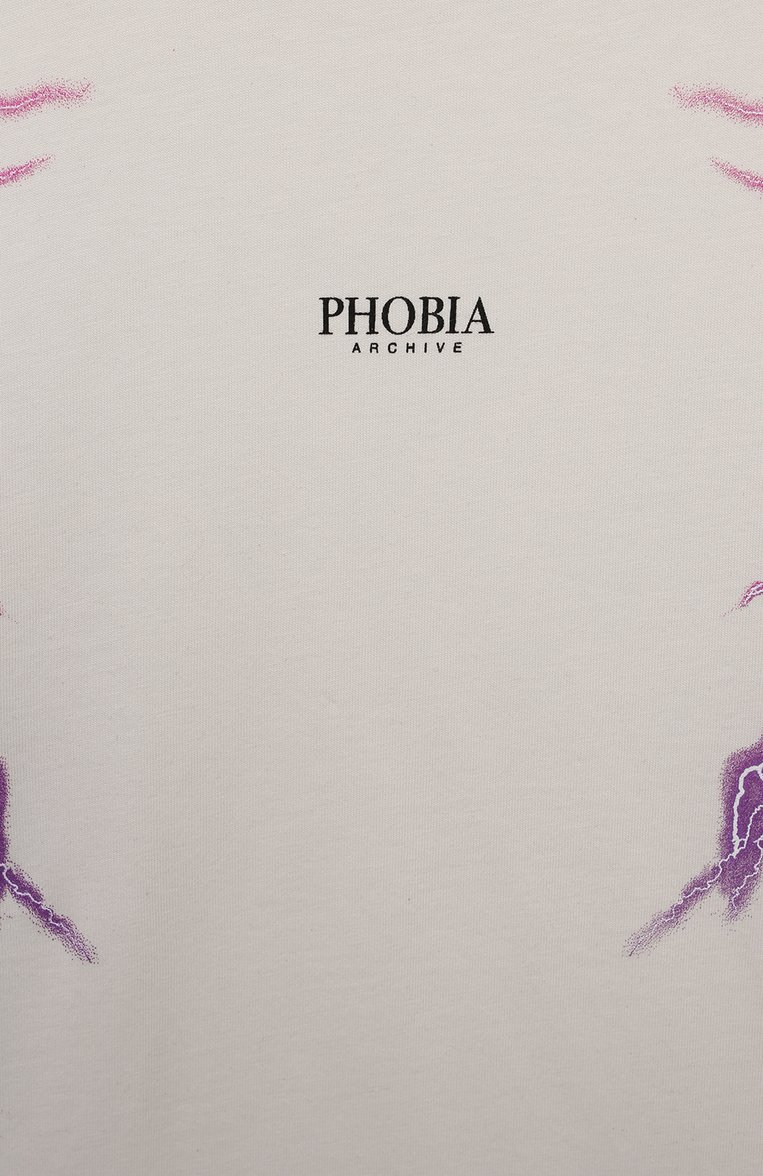 Детская хлопковая футболка PHOBIA ARCHIVE молочного цвета, арт. PHK00563 | Фото 3 (Рукава: Короткие; Материал сплава: Проставлено; Драгоценные камни: Проставлено; Материал внешний: Хлопок; Мальчики Кросс-КТ: Футболка-одежда; Ростовка одежда: 6 лет | 116 см, 8 лет | 128 см, 10 - 11 лет | 140 - 146см, 12 лет | 152 см, 13 - 15 лет | 158 см)