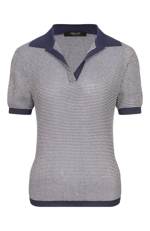 Поло из вискозы Freeage S26.JM178.7000.494 Синий S26.JM178.7000.494