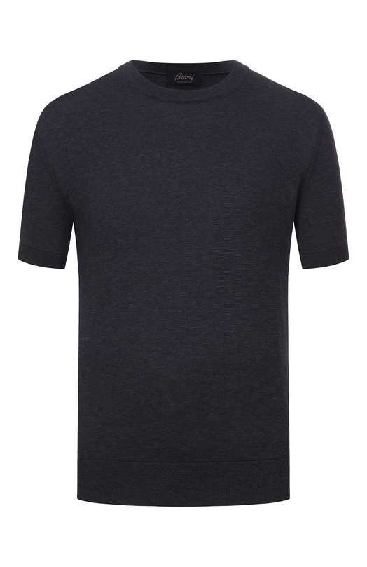 Хлопковый джемпер Brioni UMR00L/PCK17 Серый UMR00L/PCK17