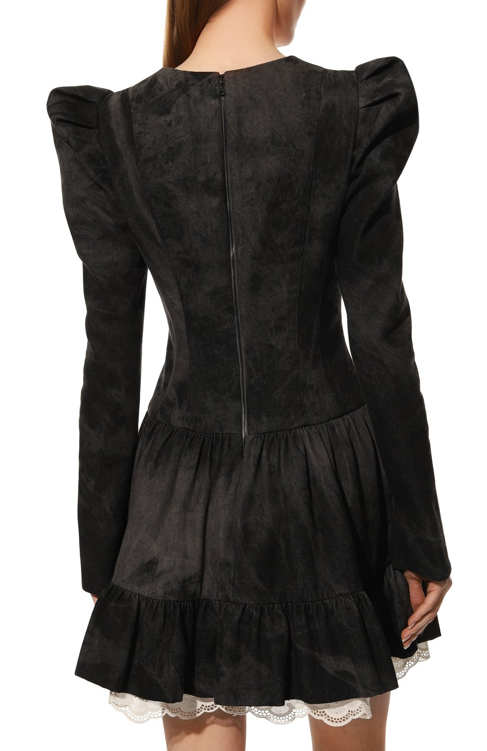 Хлопковое платье YANA DRESS темно-серого цвета по цене 175000 руб., арт. 4-23/0-708-2901/6, фото 4 Хлопковое платье YANA DRESS, арт. 4-23/0-708-2901/6, фото 4