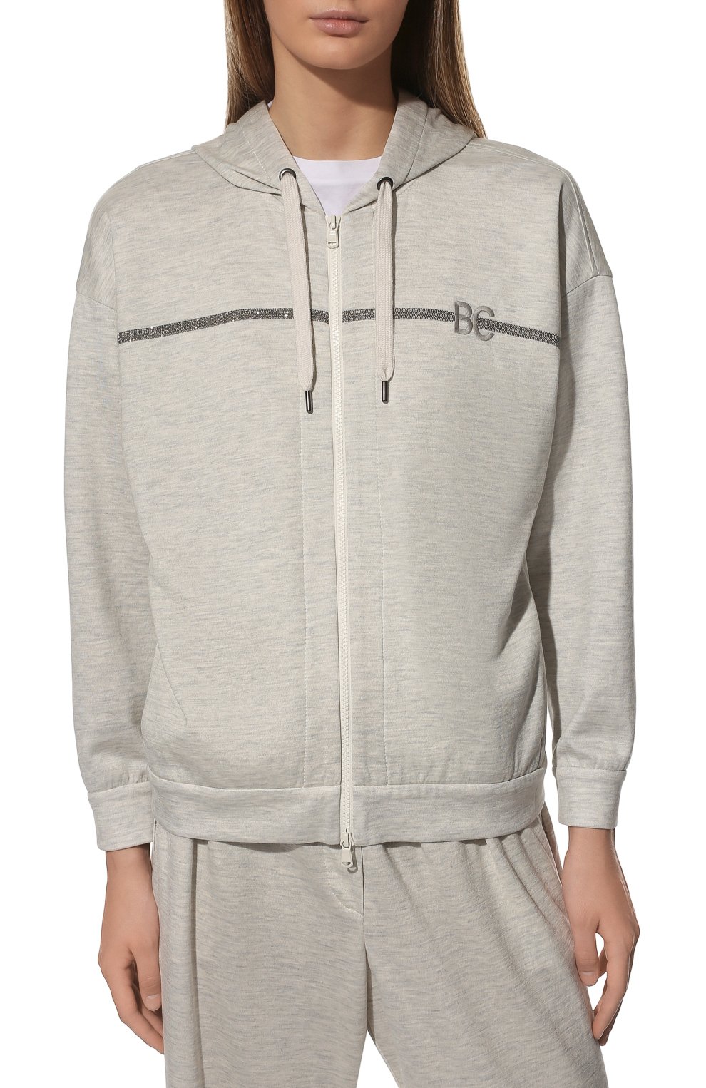Кардиган из хлопка и шелка BRUNELLO CUCINELLI, арт. 221MD828BN406, фото 3