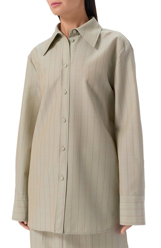 Шерстяная рубашка Jil Sander J02DL0255/J40275 Зелёный  J02DL0255/J40275 Фото 3