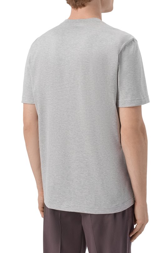 Хлопковая футболка Kiton UMM0745 Серый  UMM0745 Фото 4