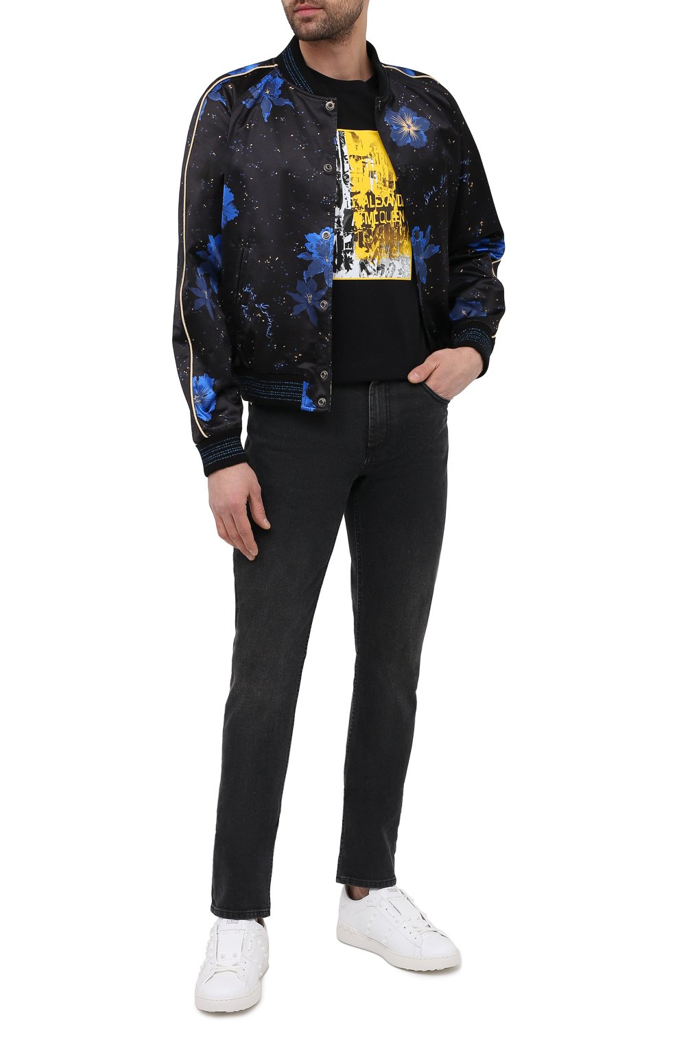 Бомбер из хлопка и вискозы SAINT LAURENT черного цвета по цене 231500 руб., арт. 649112/Y1C02, фото 2 Бомбер из хлопка и вискозы SAINT LAURENT, арт. 649112/Y1C02, фото 2