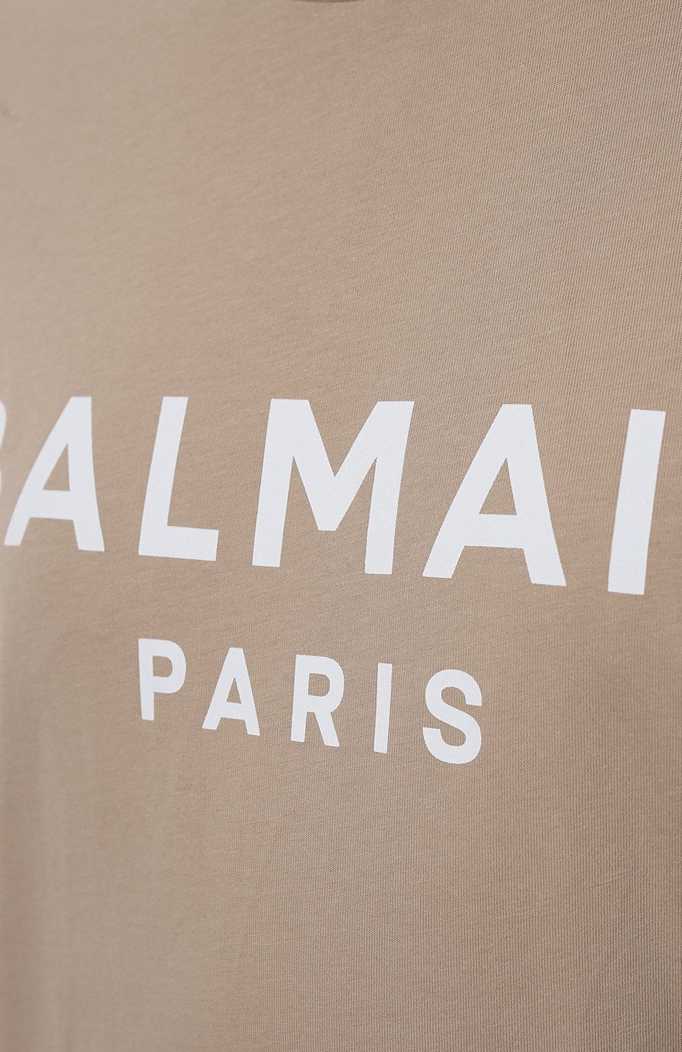 Хлопковая футболка BALMAIN бежевого цвета по цене 42750 руб., арт. XF1EF005/BB02, фото 5 Хлопковая футболка BALMAIN, арт. XF1EF005/BB02, фото 5