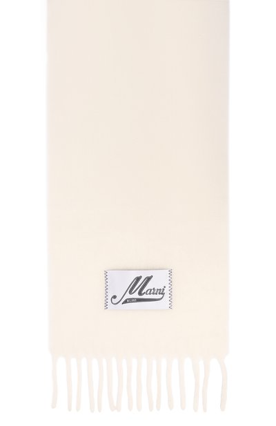 Шерстяной шарф MARNI белого цвета по цене 42450 руб., арт. SCMC0059Y0/UTW918, фото 4 Шерстяной шарф MARNI, арт. SCMC0059Y0/UTW918, фото 4