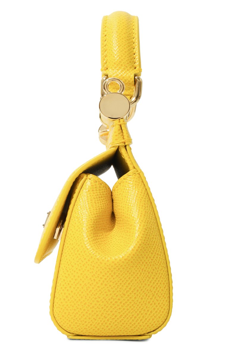 Женская сумка sicily small DOLCE & GABBANA желтого цвета, арт. BB9116_BE9116/A1001_1 | Фото 4 (Размер: small; Ремень/цепочка: На ремешке; Материал: Натуральная кожа)