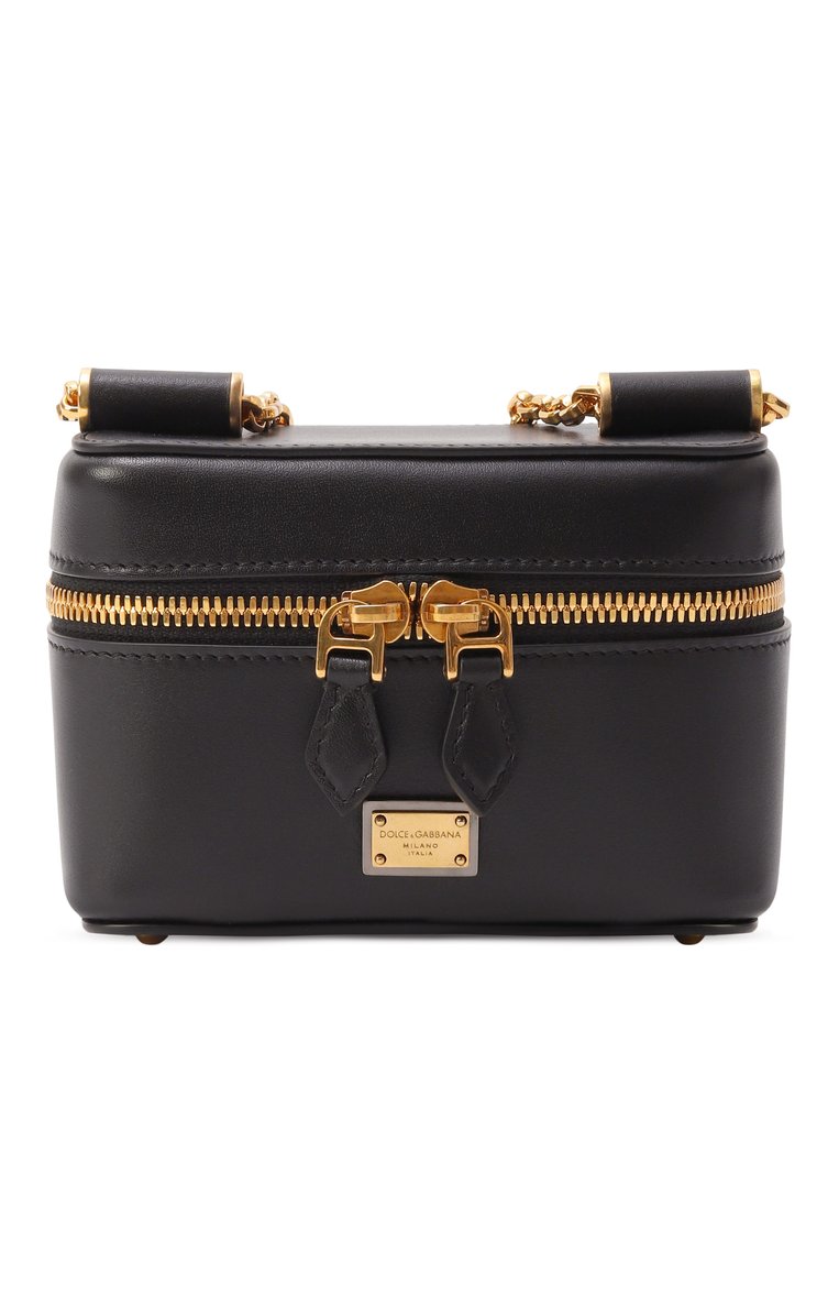 Женская сумка sicily DOLCE & GABBANA черного цвета, арт. BB7733/B7321 | Фото 1 (Размер: mini; Ремень/цепочка: На ремешке; Материал: Натуральная кожа; Автоматизация состава: Проставлено; Автоматизация ТО: Проставлено)