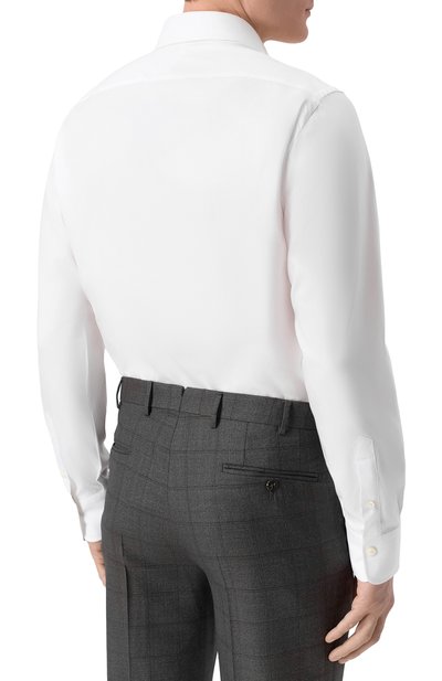 Хлопковая сорочка ALESSANDRO GHERARDI белого цвета по цене 35250 руб., арт. BR1-2G-7T/M041, фото 4 Хлопковая сорочка ALESSANDRO GHERARDI, арт. BR1-2G-7T/M041, фото 4