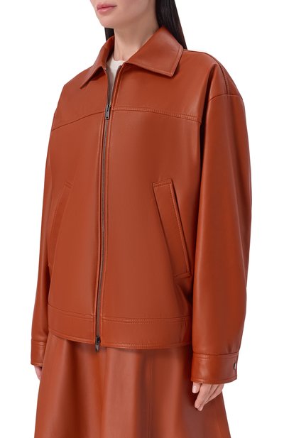 Кожаная куртка MVST оранжевого цвета по цене 489000 руб., арт. M26.2PW.L003/L011 NAPPA, фото 3 Кожаная куртка MVST, арт. M26.2PW.L003/L011 NAPPA, фото 3