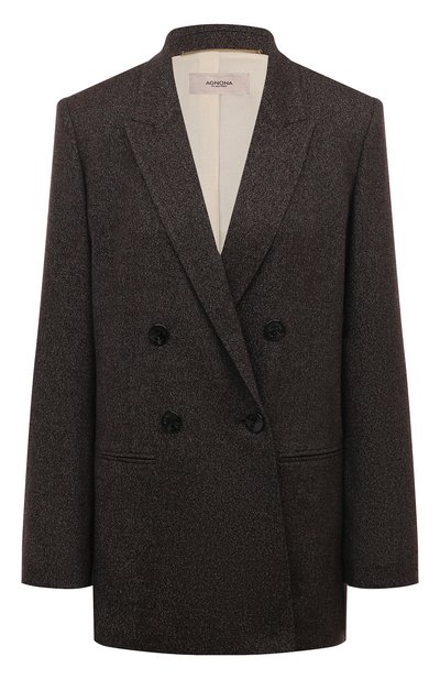 Женский жакет из шерсти и вискозы AGNONA, арт. TX0801E/UW014E