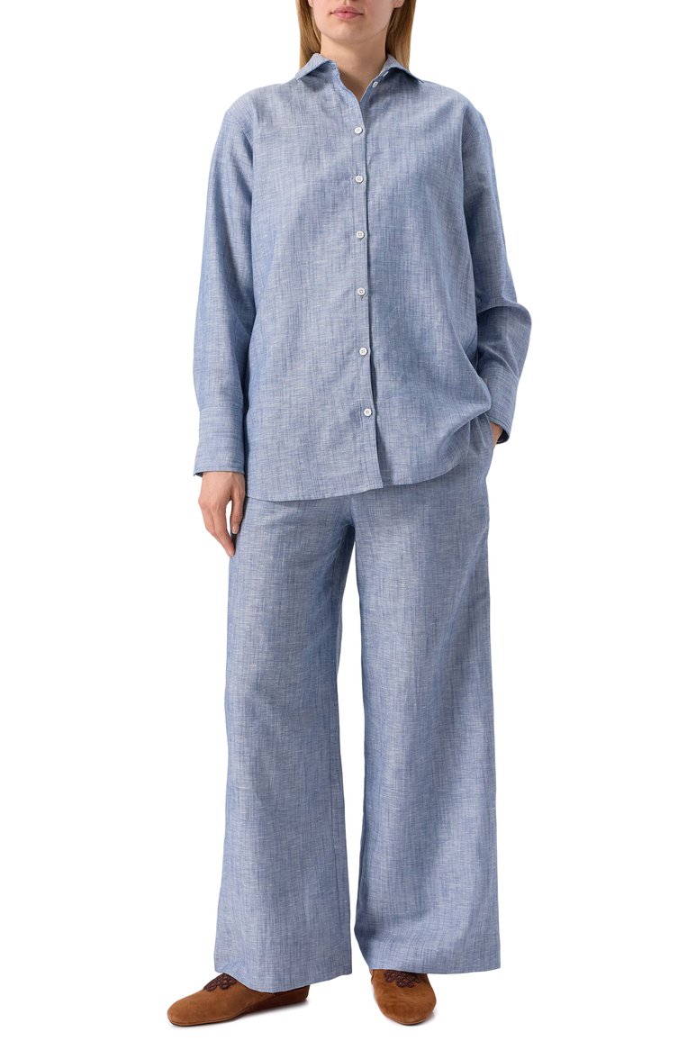 Рубашка изо льна и хлопка ZIMMERLI, арт. 4697-13000, фото 1