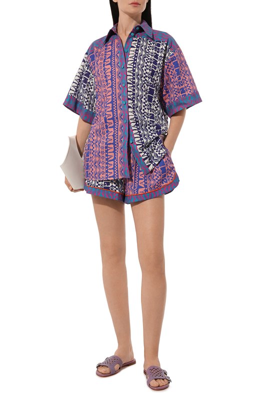 Хлопковые шорты Zimmermann 8784ARS244 Синий  8784ARS244 Фото 2