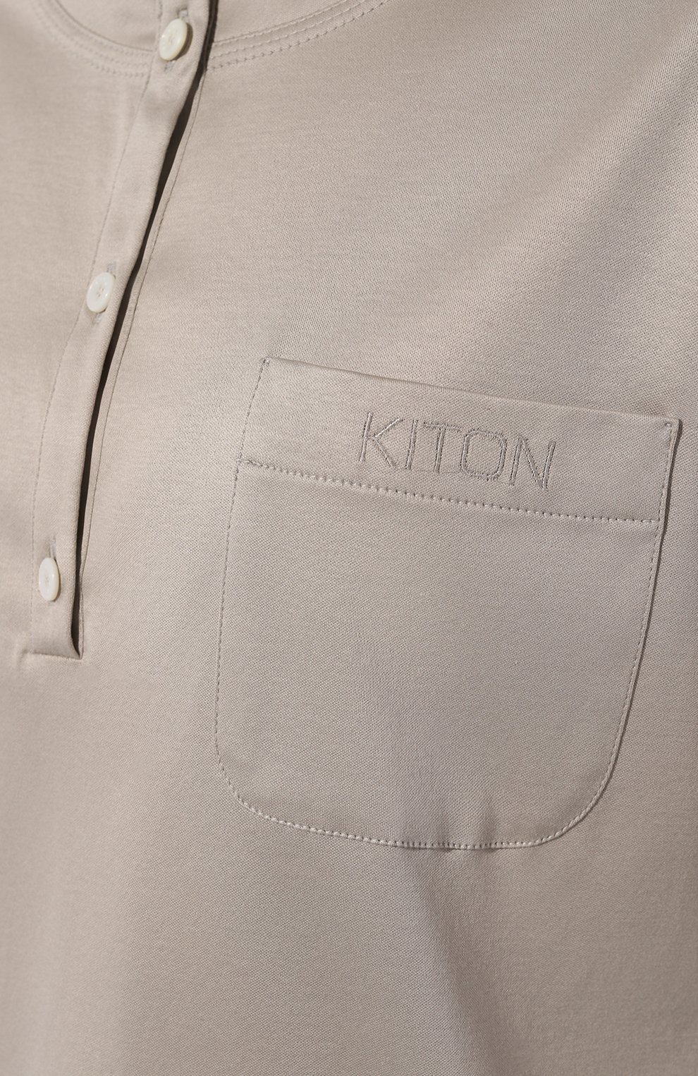 Хлопковый лонгслив-хенли KITON, арт. D58438H080511111, фото 5
